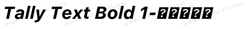 Tally Text Bold 1字体转换